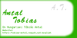 antal tobias business card