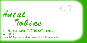 antal tobias business card